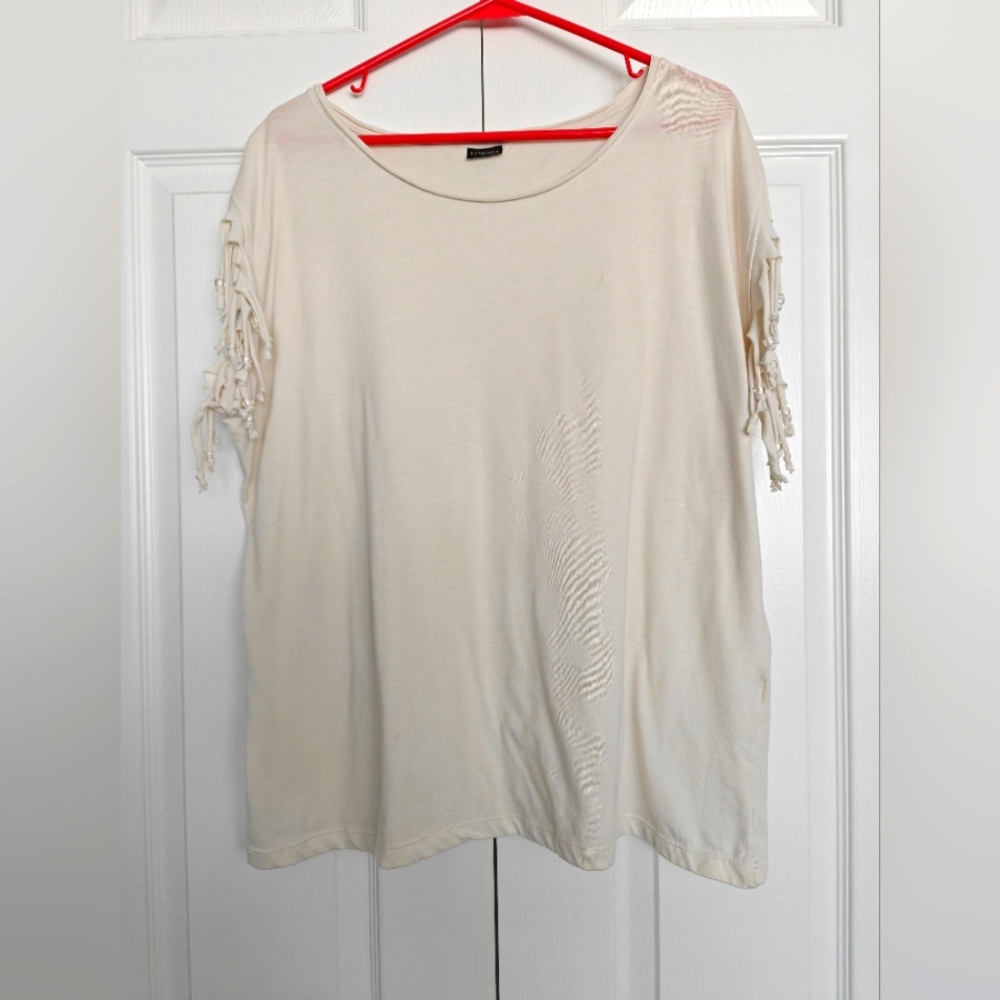 Lascana For Venus Cream Women's Top, Size XL
